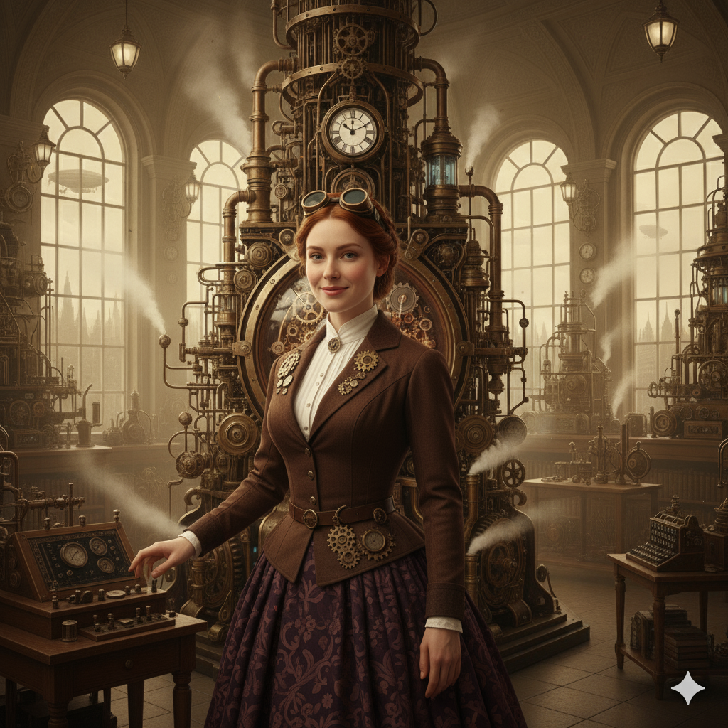 A puzzle game with gears and steam motifs