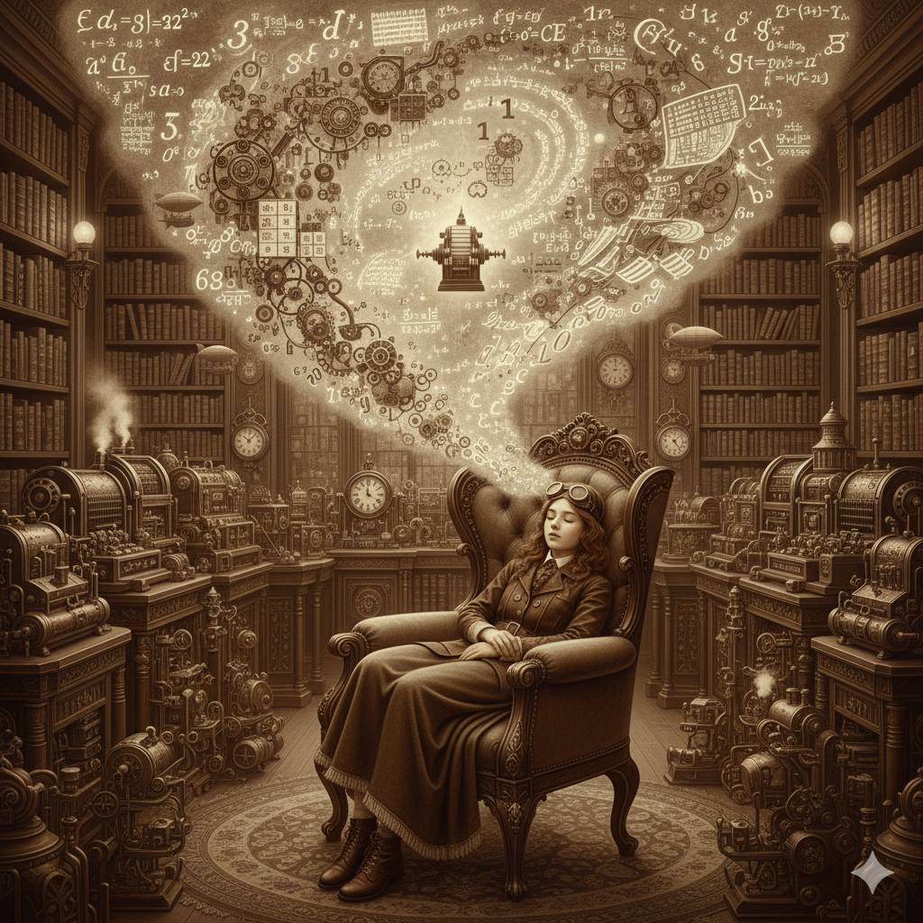 Young Ada is dreaming about "Thinking Machine"